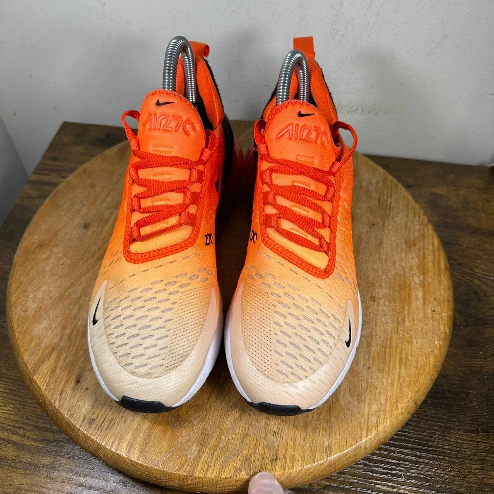 Nike Air Max 270 Womens 8.5 Orange Juice Tan Gradient Sneakers DQ8585-801